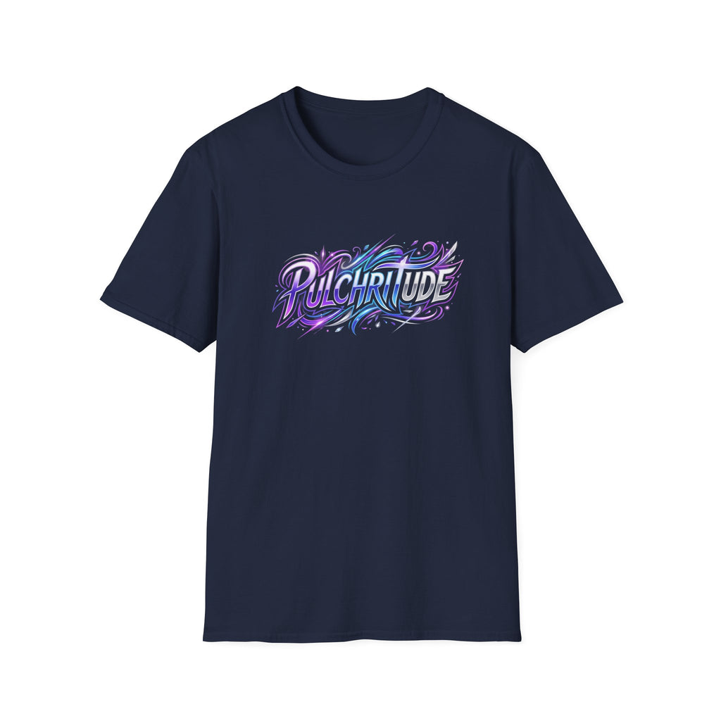 Pulchritude Script T-Shirt — Pastel Calligraphy Graphic Tee