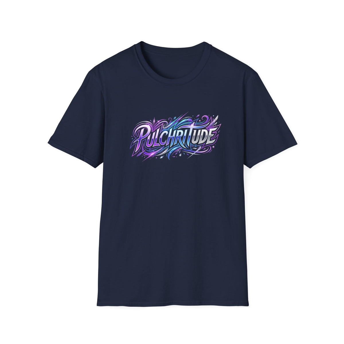 Pulchritude Script T-Shirt — Pastel Calligraphy Graphic Tee