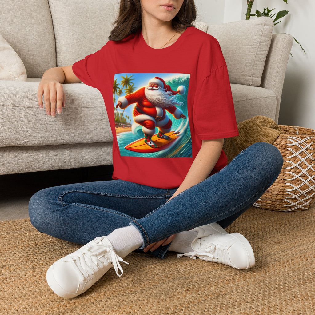 Surfing Santa Christmas T-Shirt