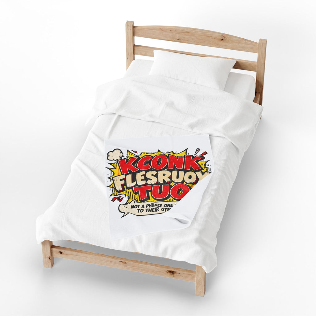 KCONK FLESRUOY TUO Funny Couples Velveteen Plush Blanket