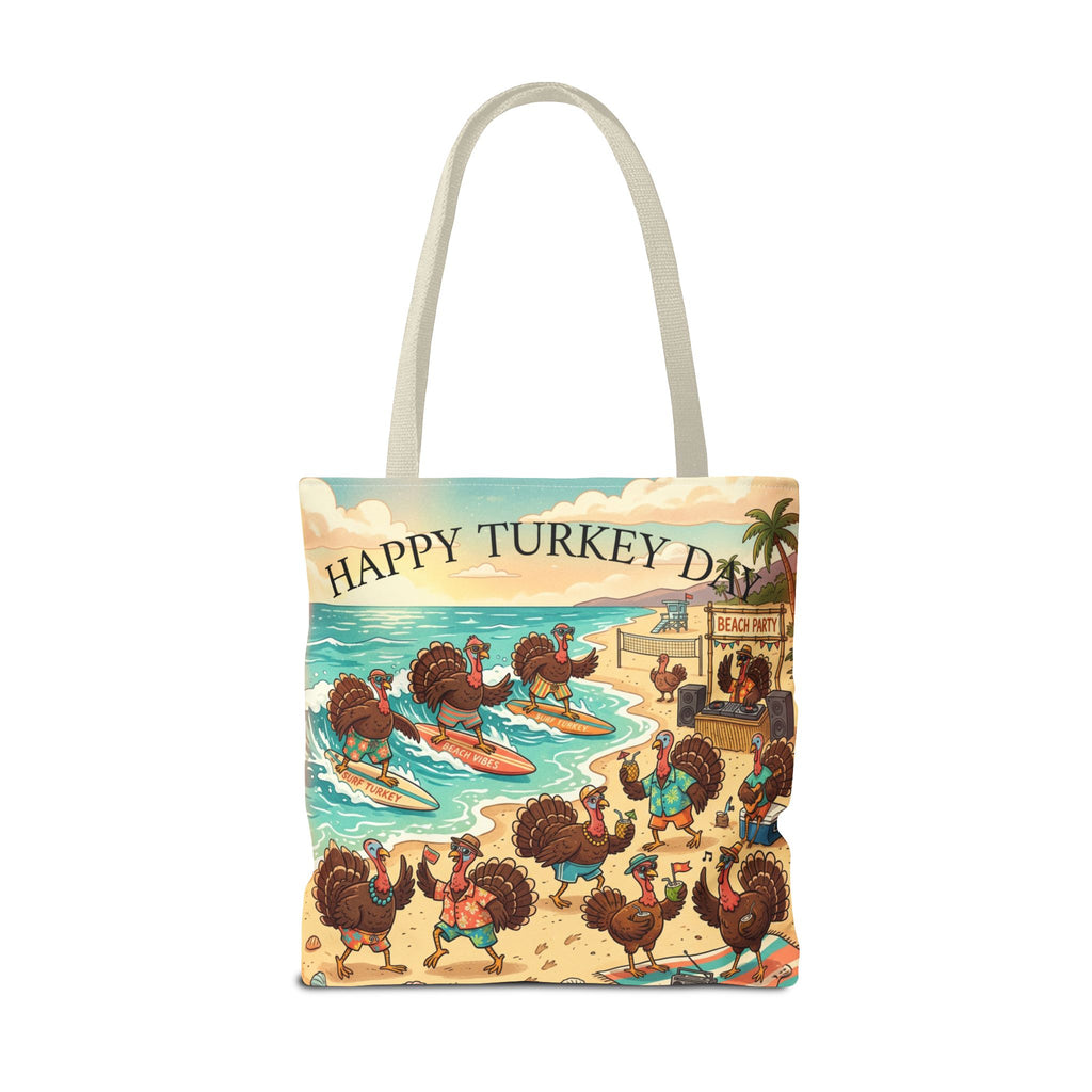 Turkeys Beach Tote Bag – Funny Thanksgiving Summer Beach Tote