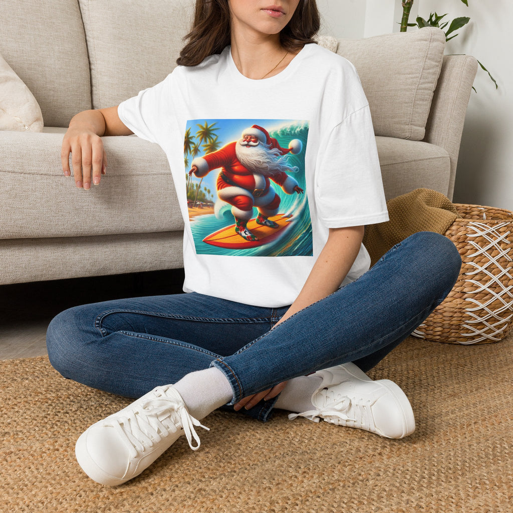 Surfing Santa Christmas T-Shirt