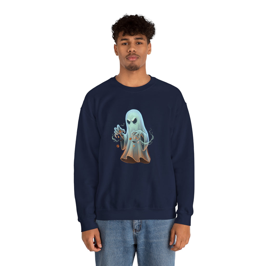 Grumpy Ghost Halloween Crewneck Sweatshirt