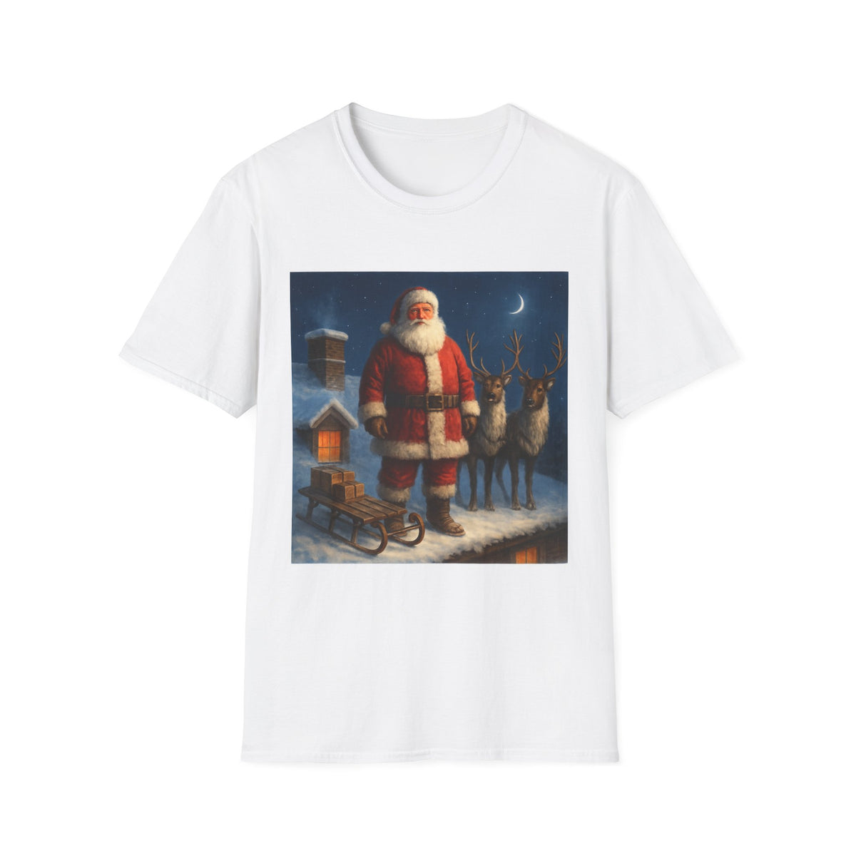 Santa Claus Night Scene T-Shirt