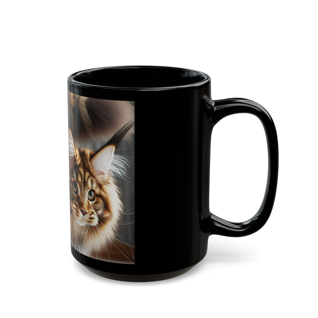 Maine Coon Cat Black Mug (11oz, 15oz)