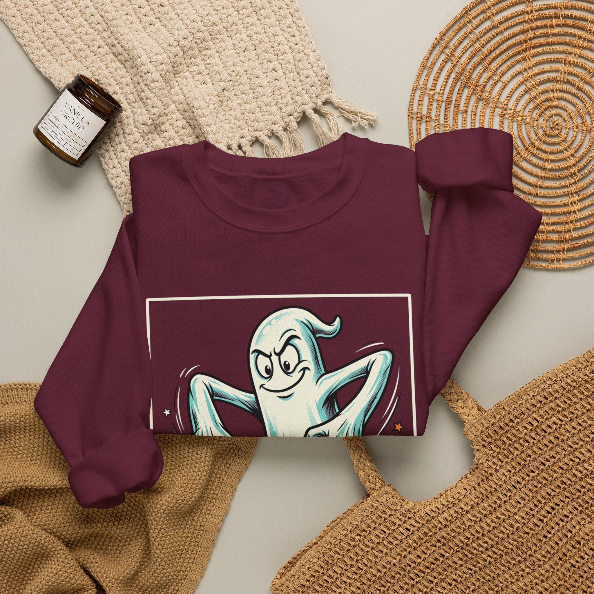 Candy Swipe Ghost Halloween Crewneck Sweatshirt