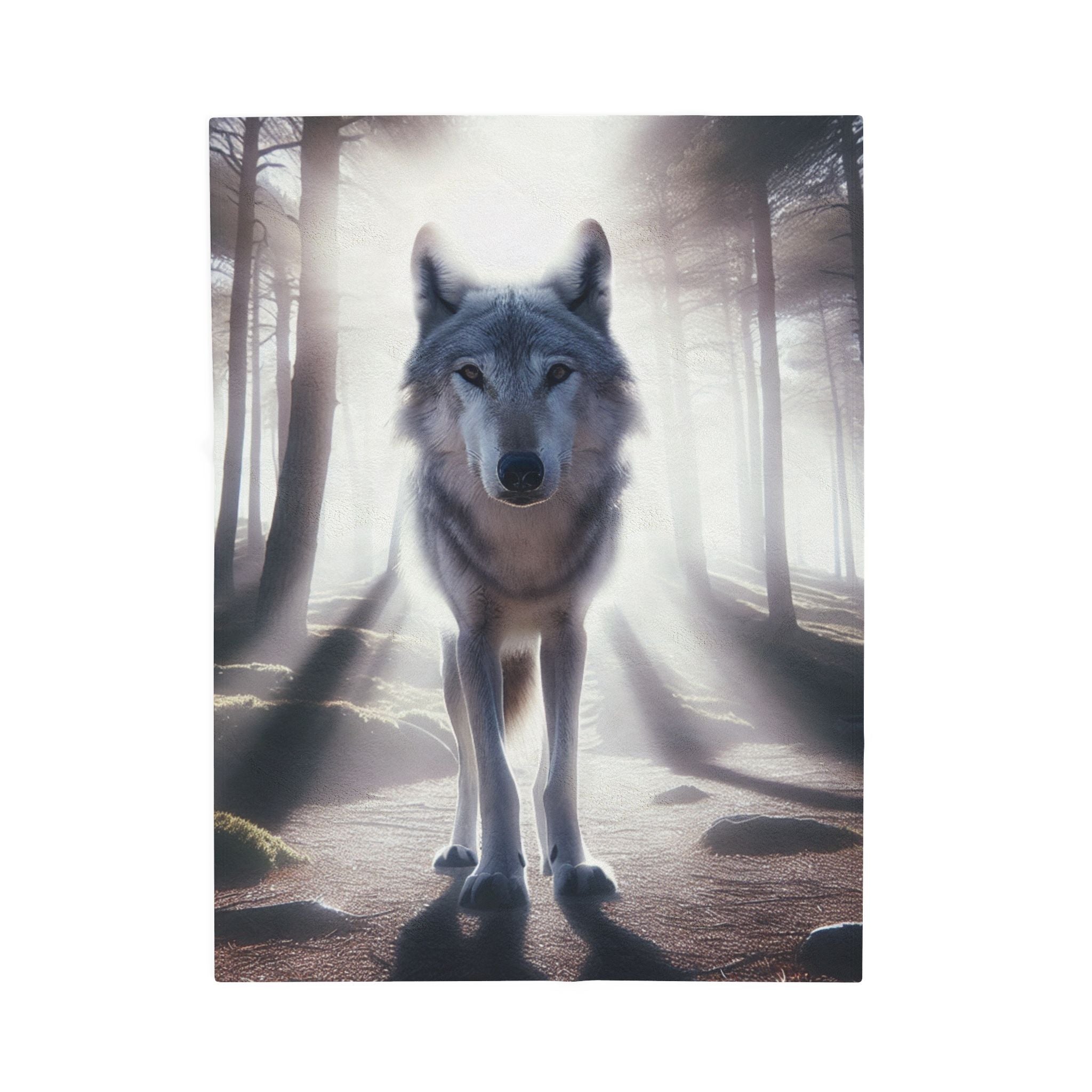 Velveteen Plush Blanket - Wolf