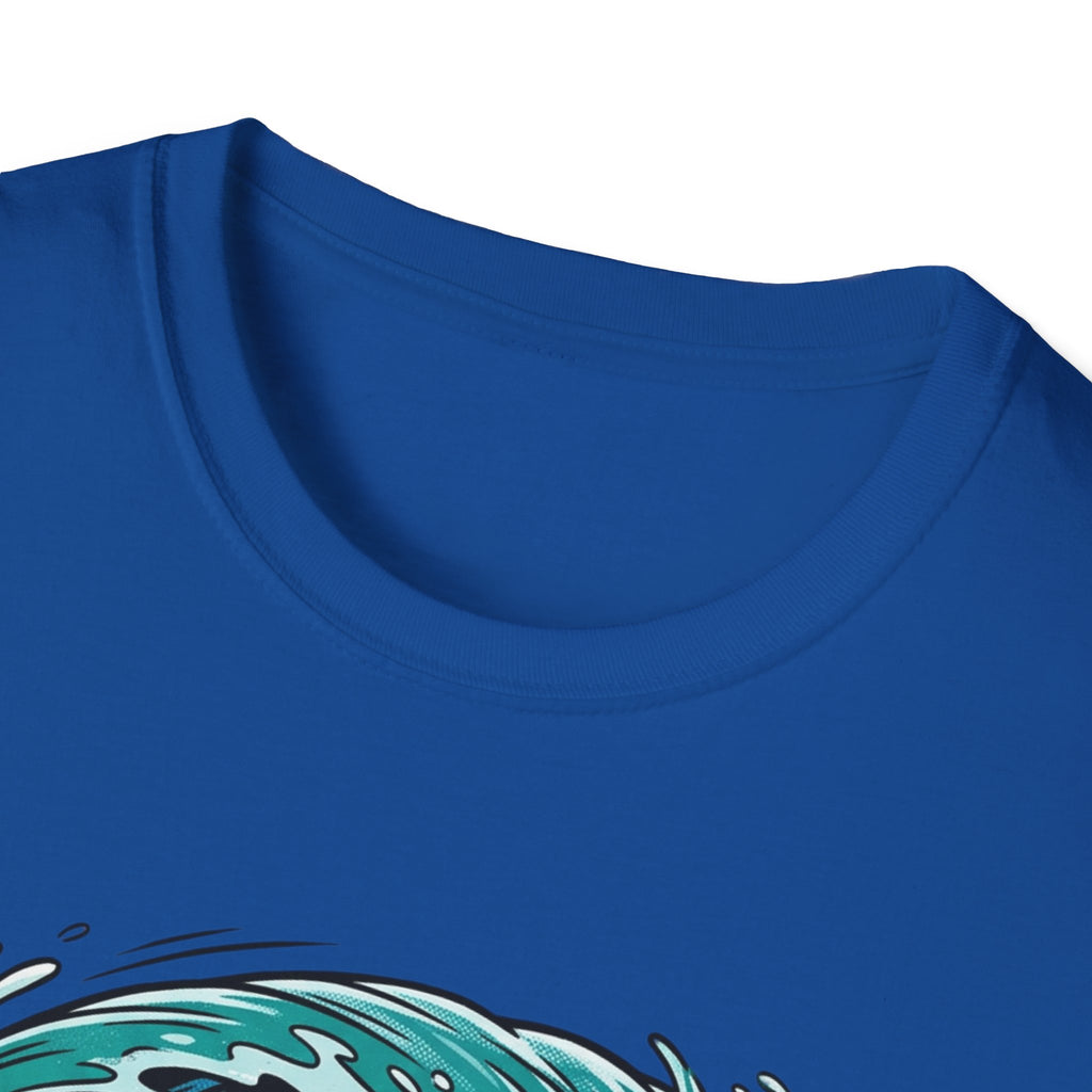 Surfing Santa T-Shirt — Christmas Beach Holiday Tee