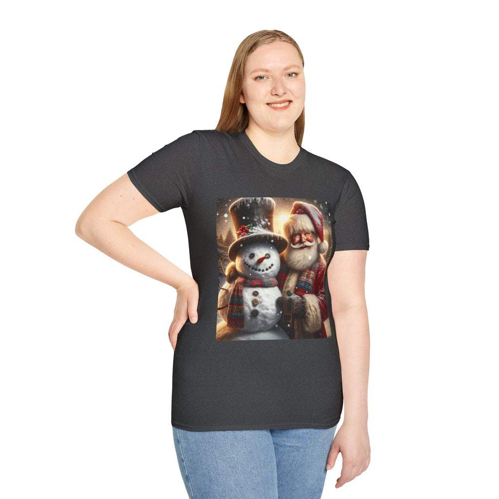 Christmas Santa & Snowman T-Shirt