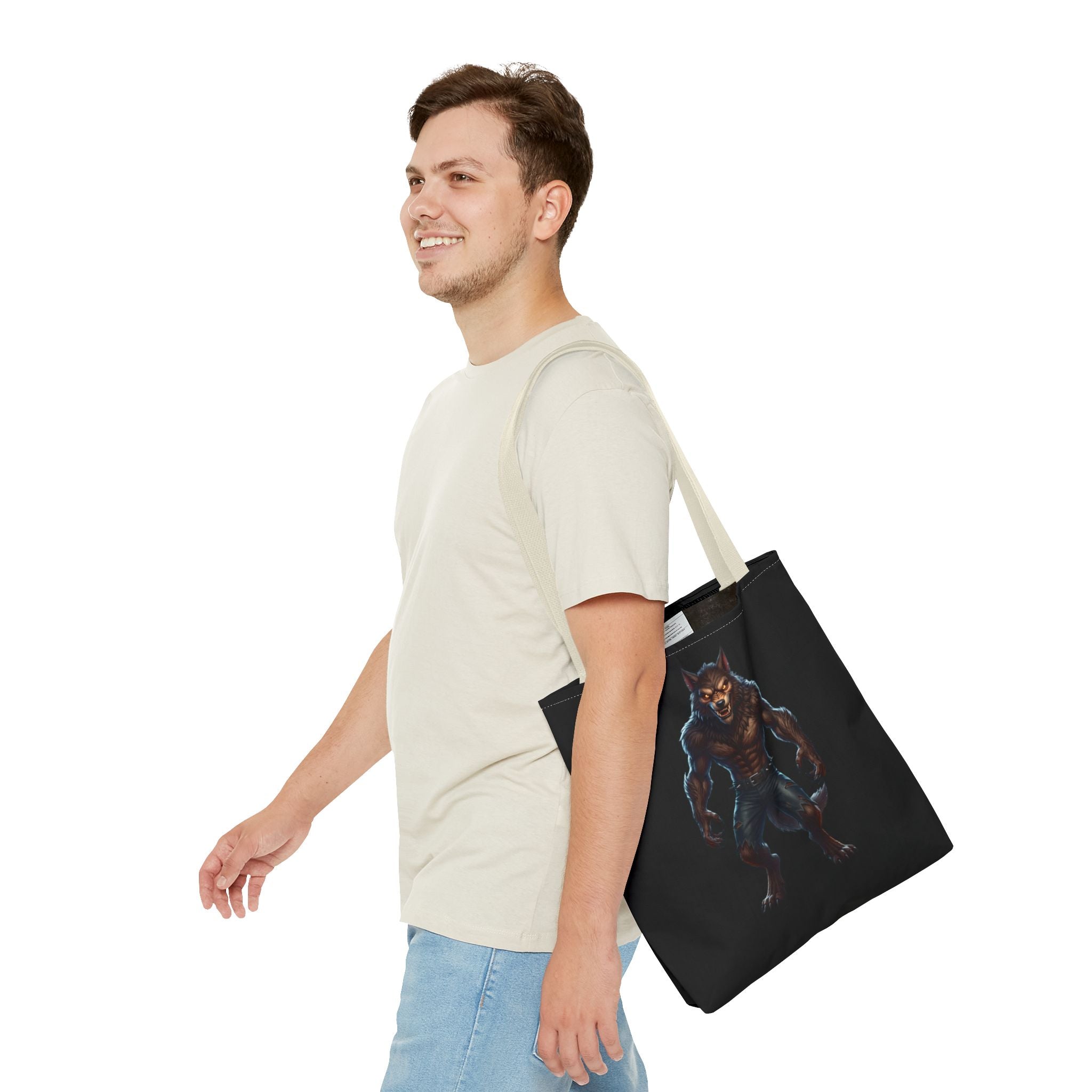 Werewolf Tote Bag — Dark Fantasy Creature Shopper
