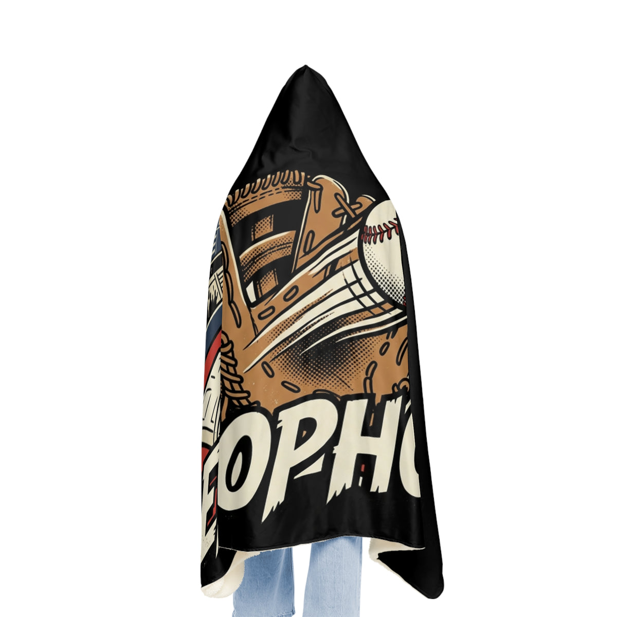 Hooded Blanket — Ergophobia Baseball Snuggle Throw
