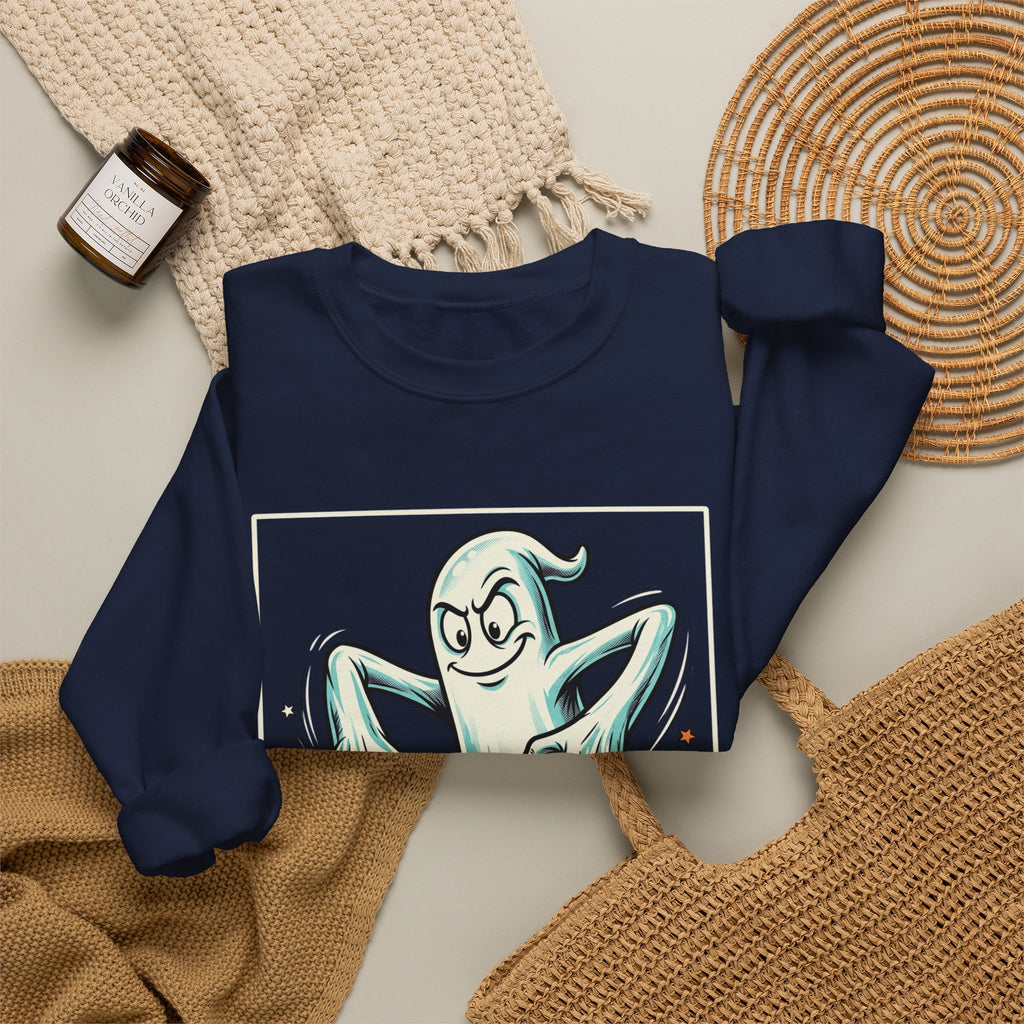Candy Swipe Ghost Halloween Crewneck Sweatshirt