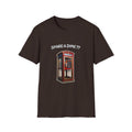 T-Shirt — "Spare a Dime?" Vintage Phone Booth Graphic Tee
