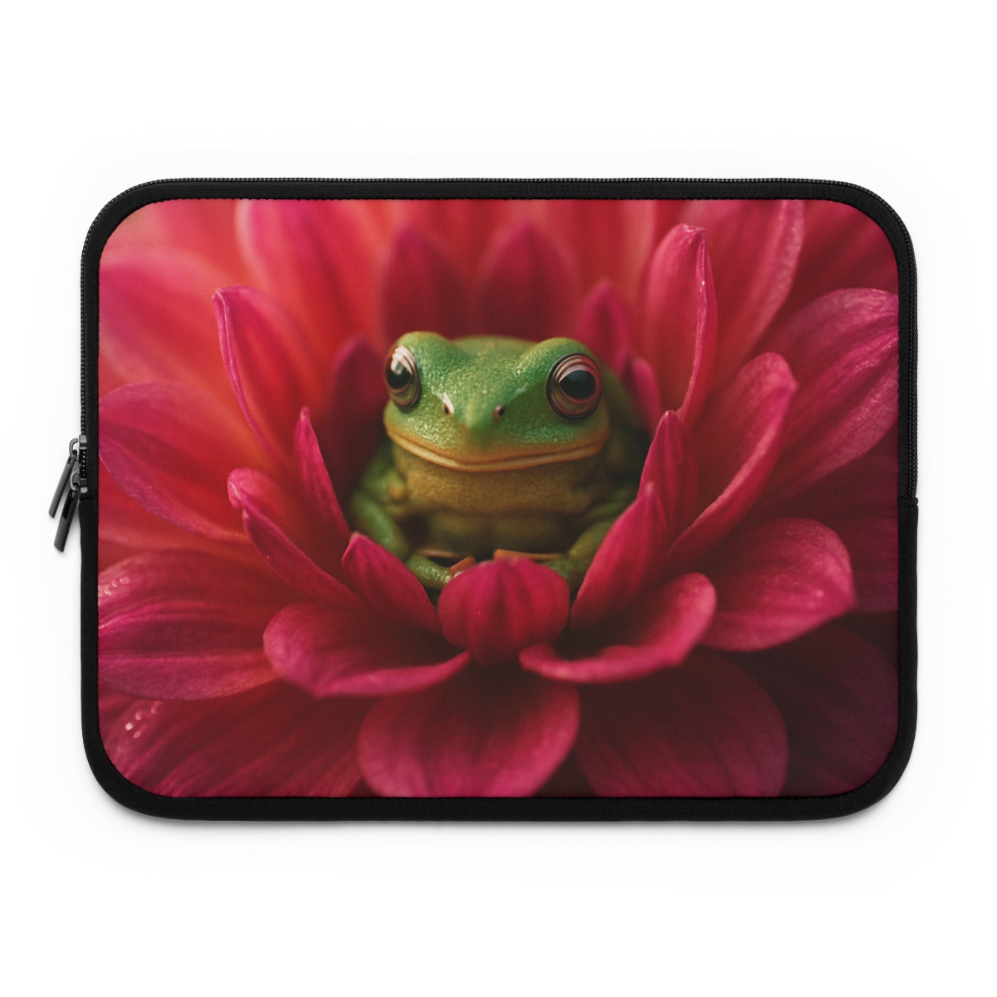Frog in a Flower Laptop Sleeve