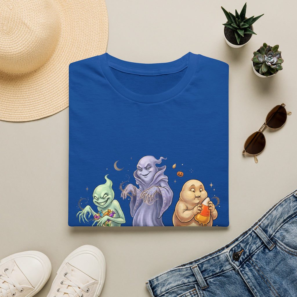 Three Quirky Ghosts Halloween Unisex Softstyle T-Shirt