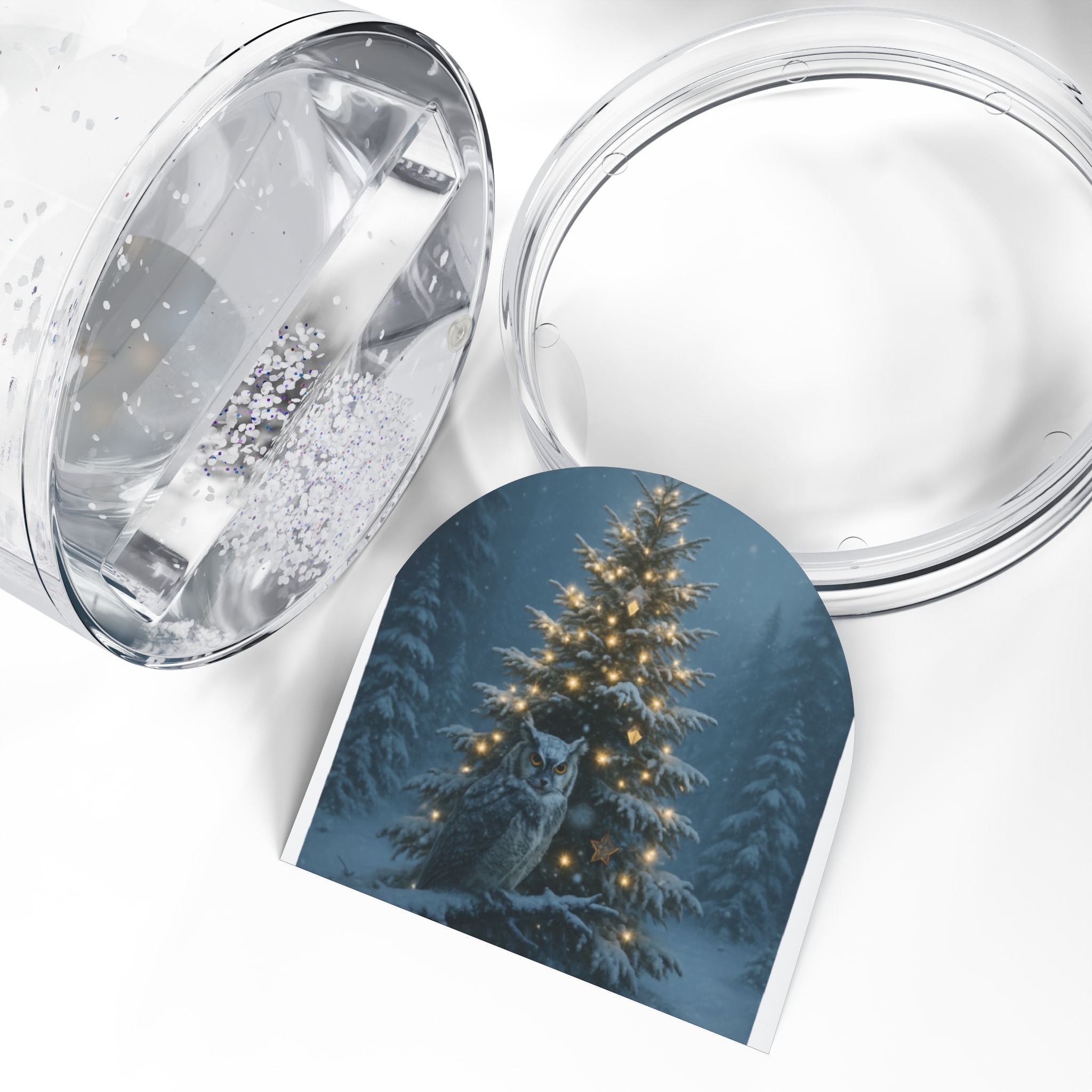 Winter Wolf Snow Globe – Christmas Tree Snow Globe Decor
