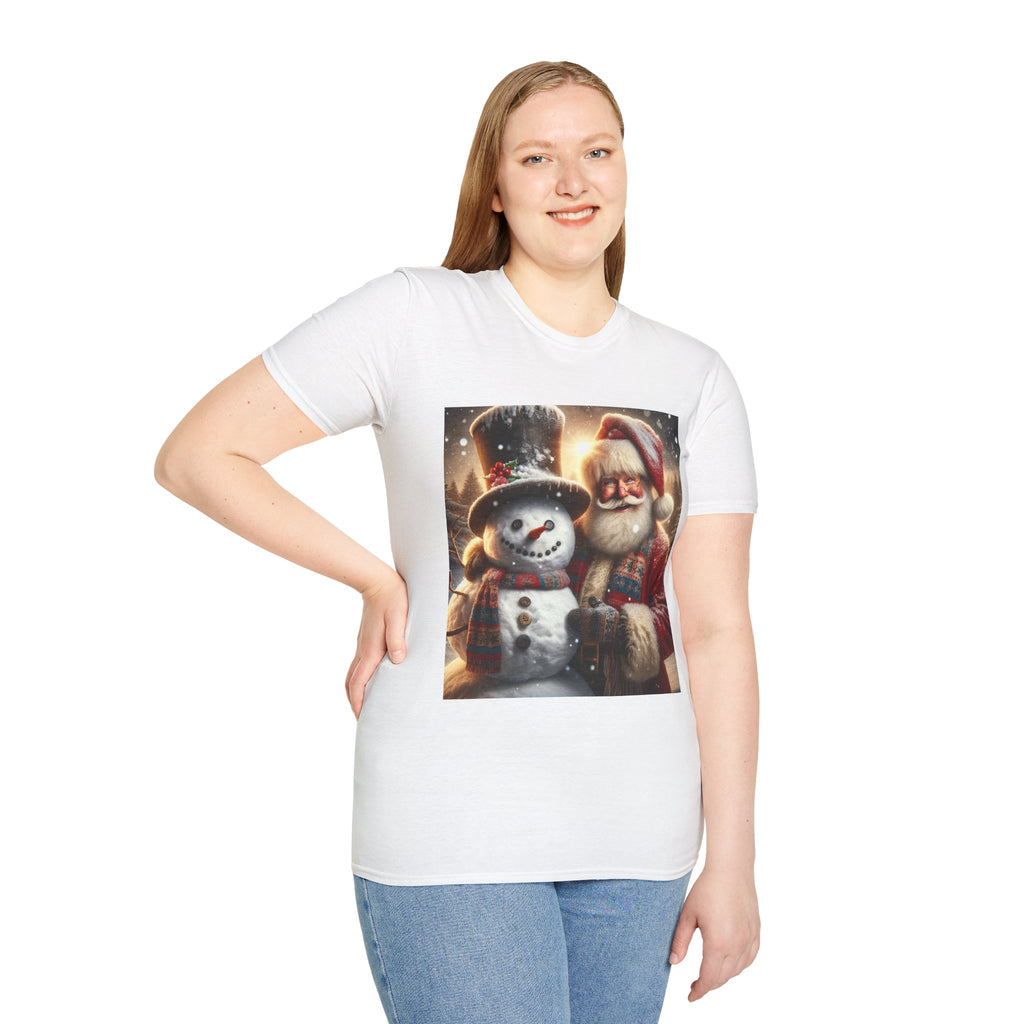 Christmas Santa & Snowman T-Shirt