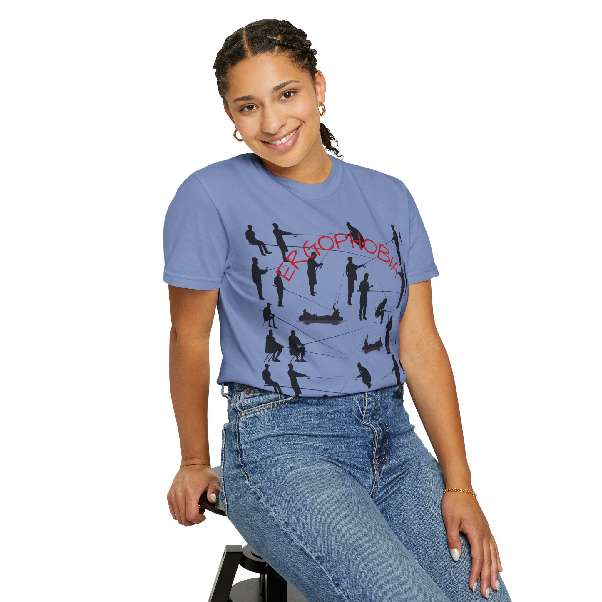 Different Styles of Fishing Garment-Dyed T-Shirt