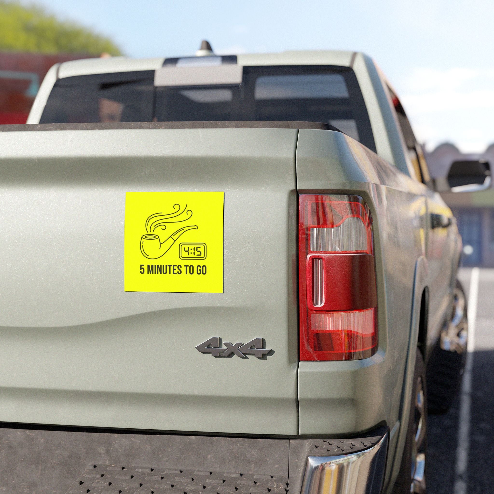 5 minutes to go Car Magnets