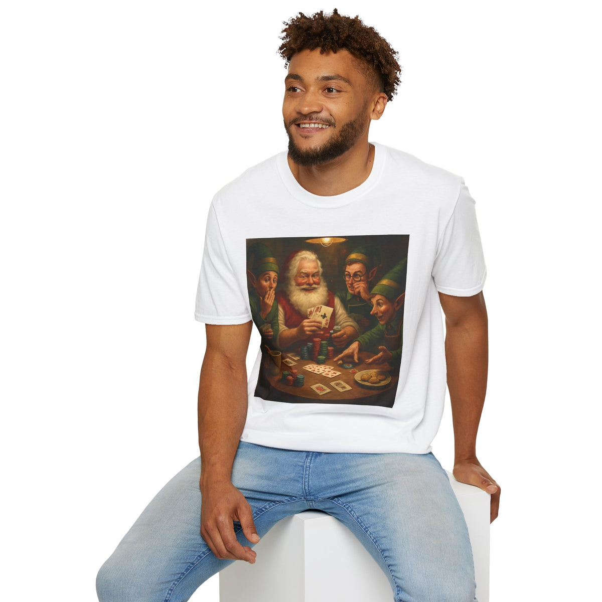 Santa Poker Night Christmas T-Shirt