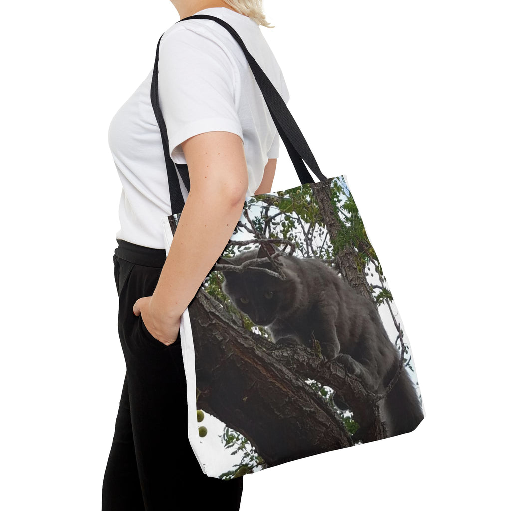 Kitty in a Tree Tote Bag