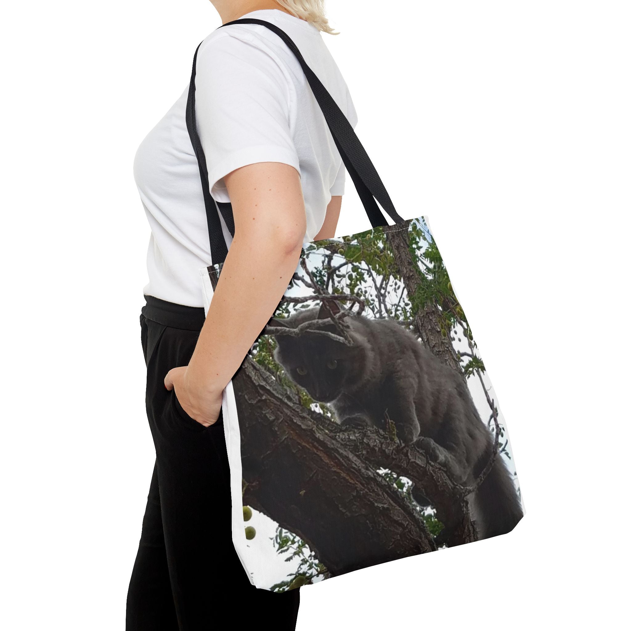 Kitty in a Tree Tote Bag