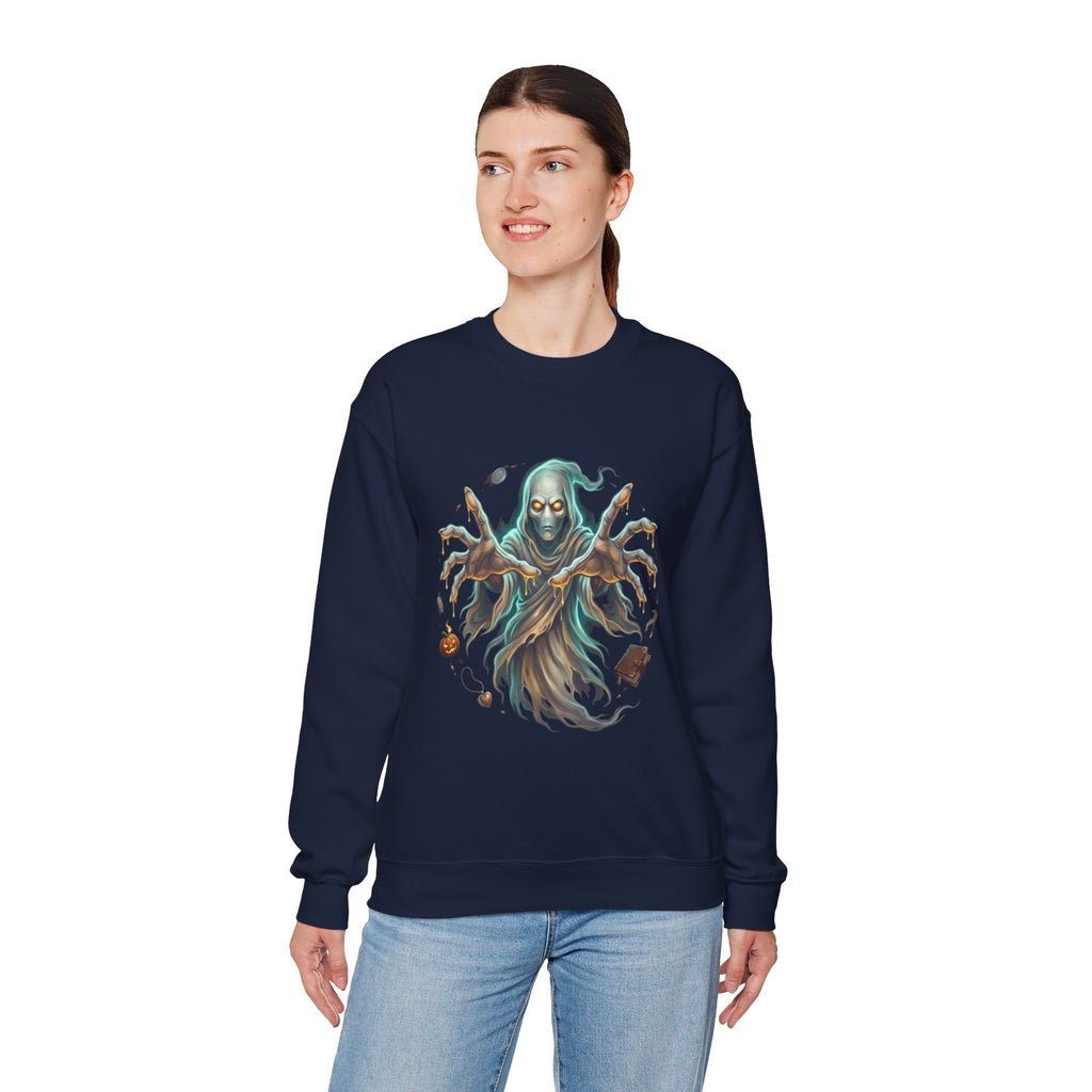 Hooded Wraith Halloween Crewneck Sweatshirt