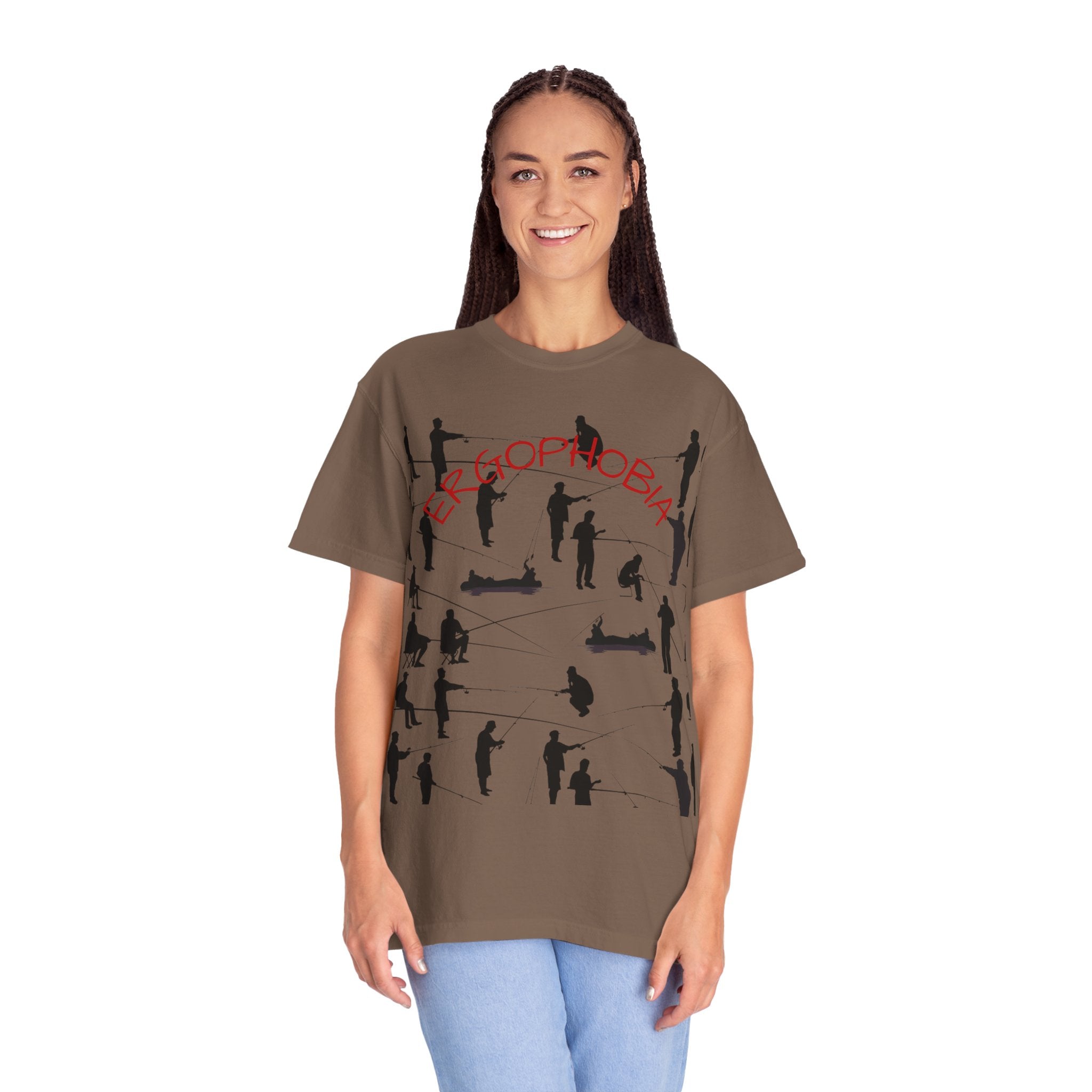 Different Styles of Fishing Garment-Dyed T-Shirt