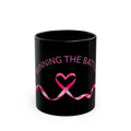 Winning the Battle Breast Cancer Support Black Mug