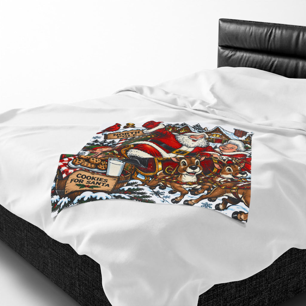 Santa Claus Christmas Velveteen Plush Blanket