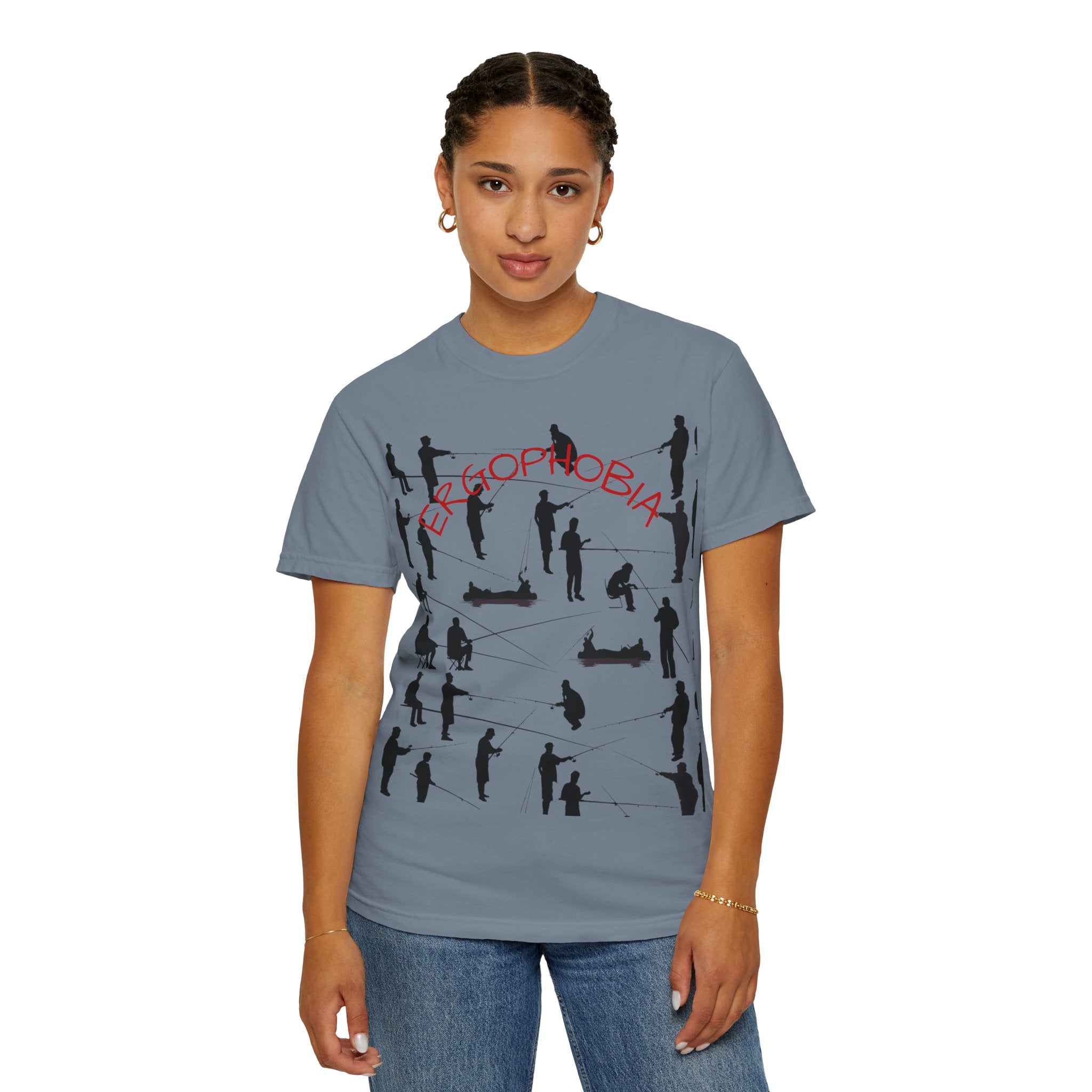 Different Styles of Fishing Garment-Dyed T-Shirt