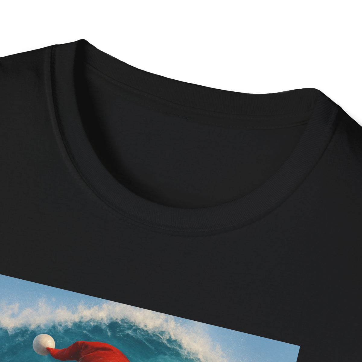 Santa Surfing T-Shirt — Retro Santa and Reindeer Surf Holiday Tee