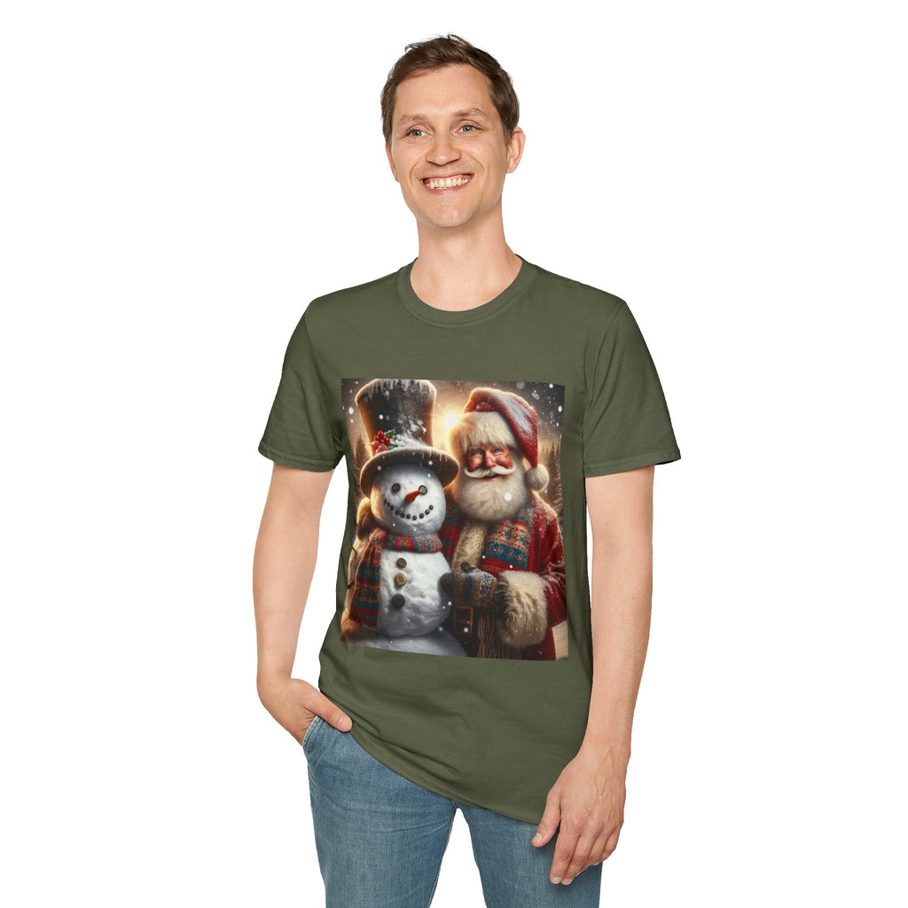 Christmas Santa & Snowman T-Shirt
