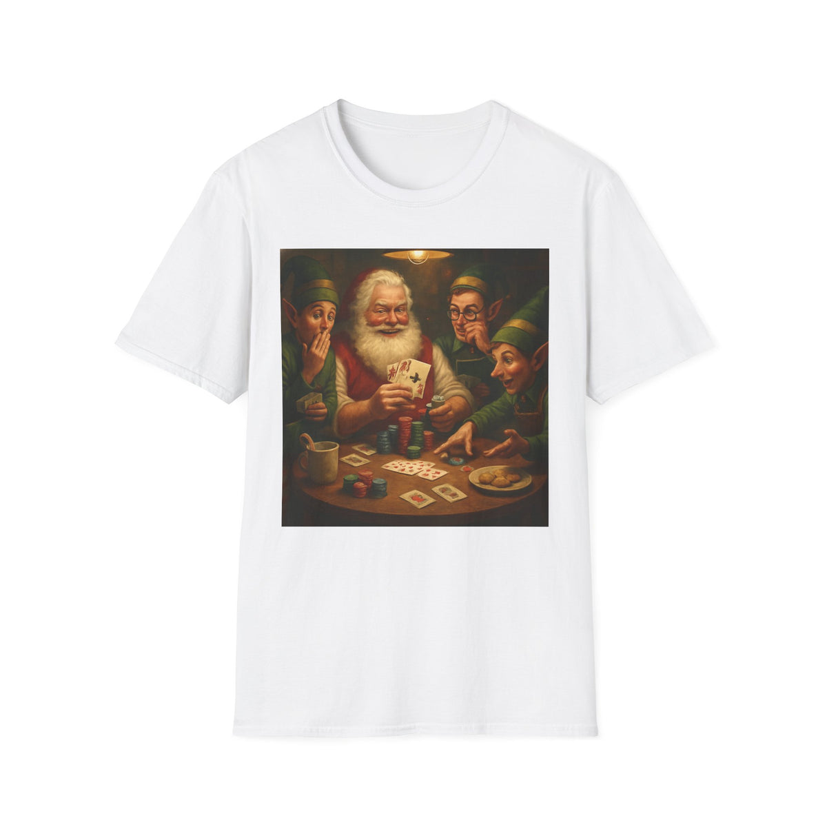 Santa Poker Night Christmas T-Shirt