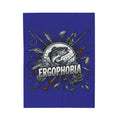 Fishing Graphic Velveteen Plush Blanket – “ERGOPHOBIA” Bass Design