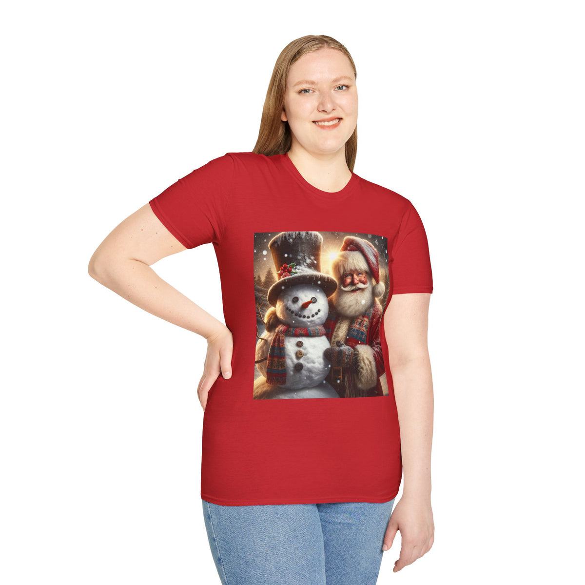 Christmas Santa & Snowman T-Shirt