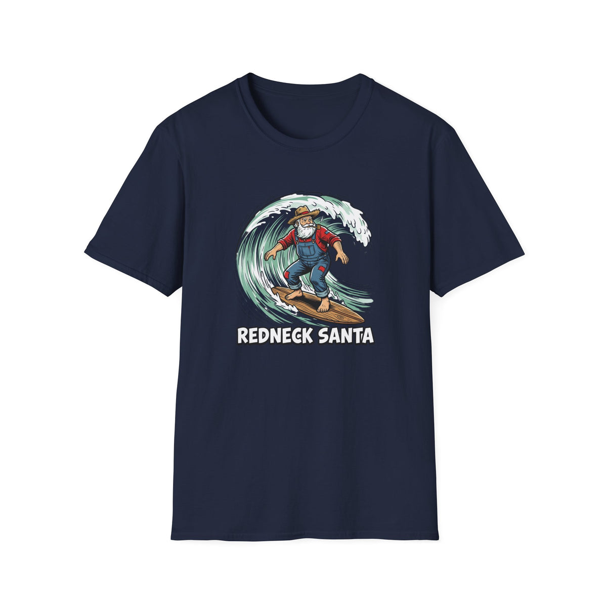 Redneck Santa T-Shirt — Surfing Santa Holiday Graphic Tee
