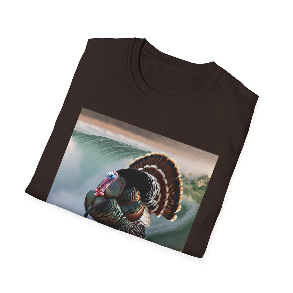 Surfing Turkey T-Shirt — Funny Thanksgiving Surfboard Graphic Tee