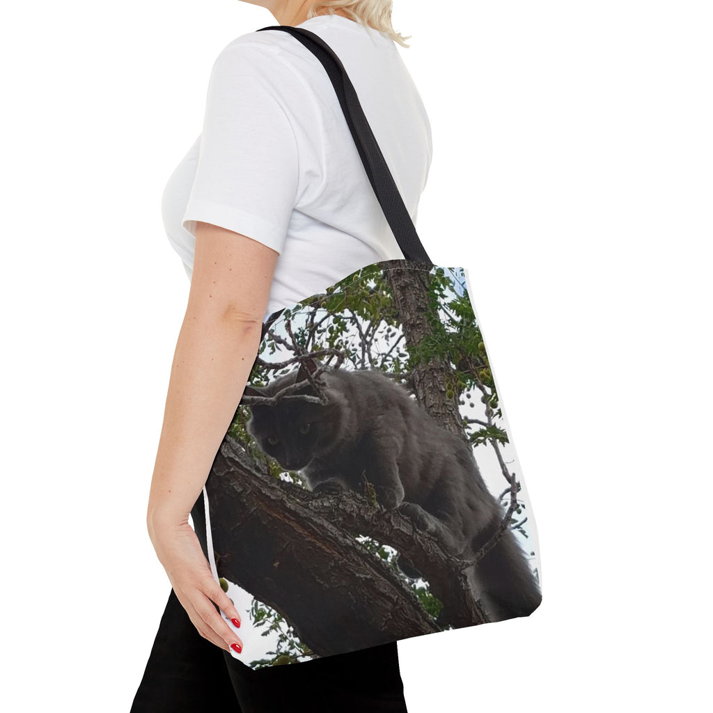 Kitty in a Tree Tote Bag