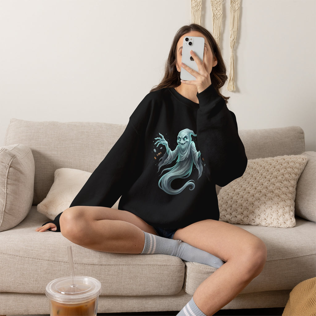 Mischief Ghost Halloween Crewneck Sweatshirt