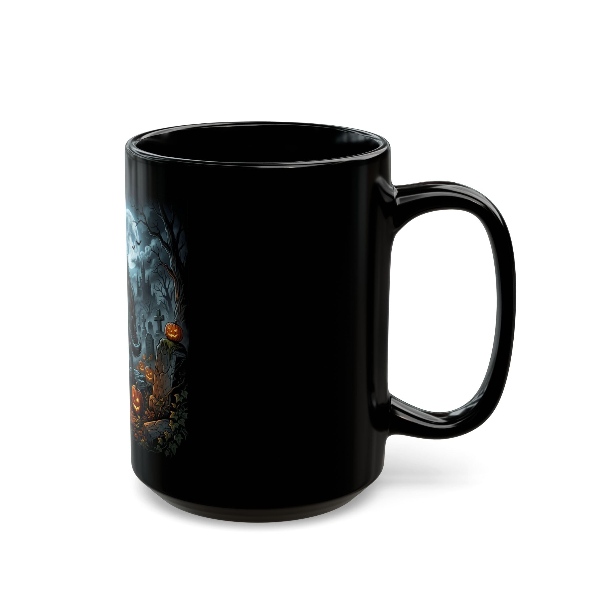 Werewolf Halloween Mug — Full Moon Spooky Pumpkin Coffee Cup