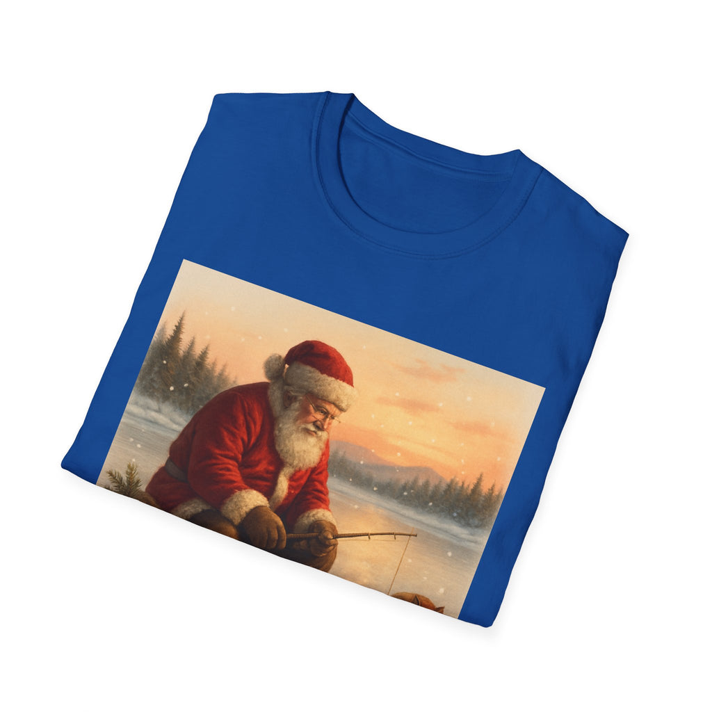 Santa Fishing Christmas T-Shirt