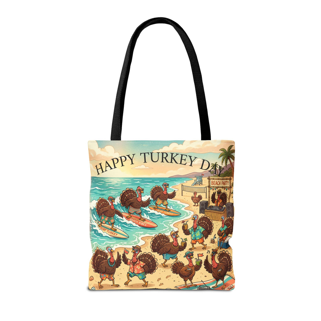Turkeys Beach Tote Bag – Funny Thanksgiving Summer Beach Tote