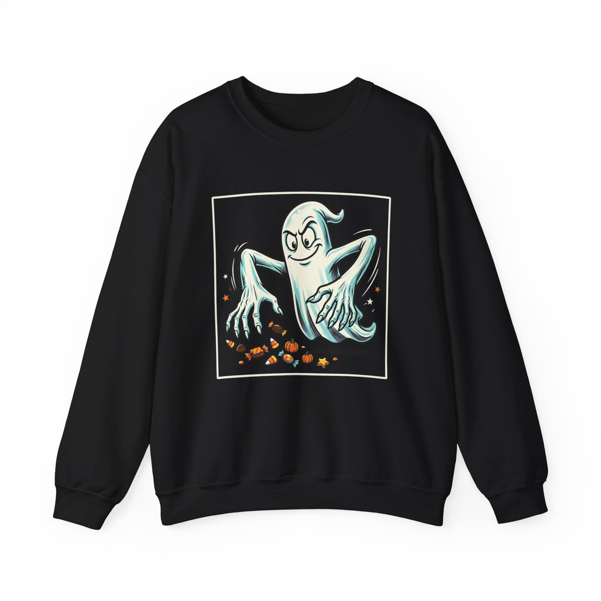 Candy Swipe Ghost Halloween Crewneck Sweatshirt
