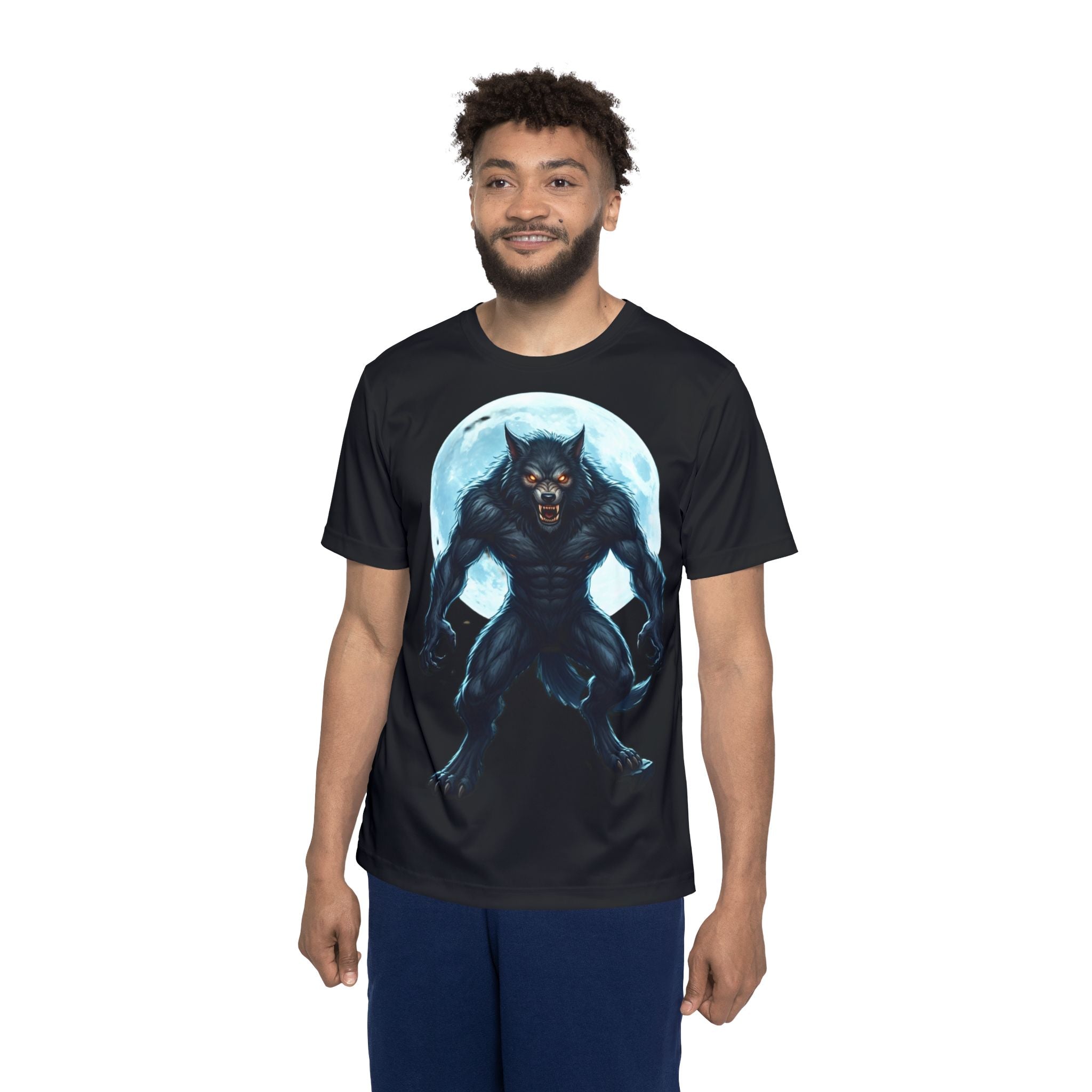 Werewolf Moon Jersey — Men's Gothic Werewolf Graphic Tee