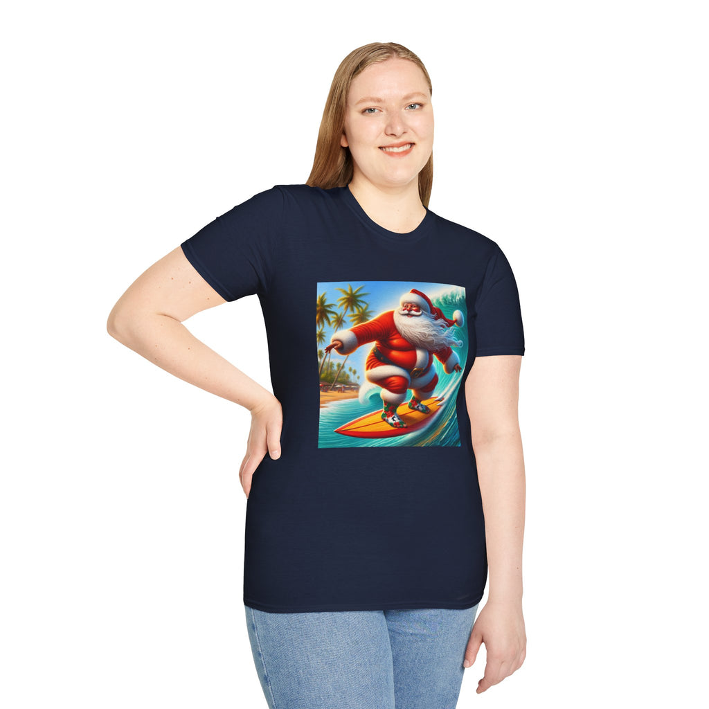 Surfing Santa Christmas T-Shirt