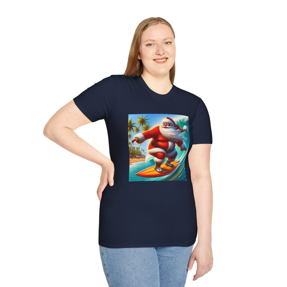 Surfing Santa Christmas T-Shirt