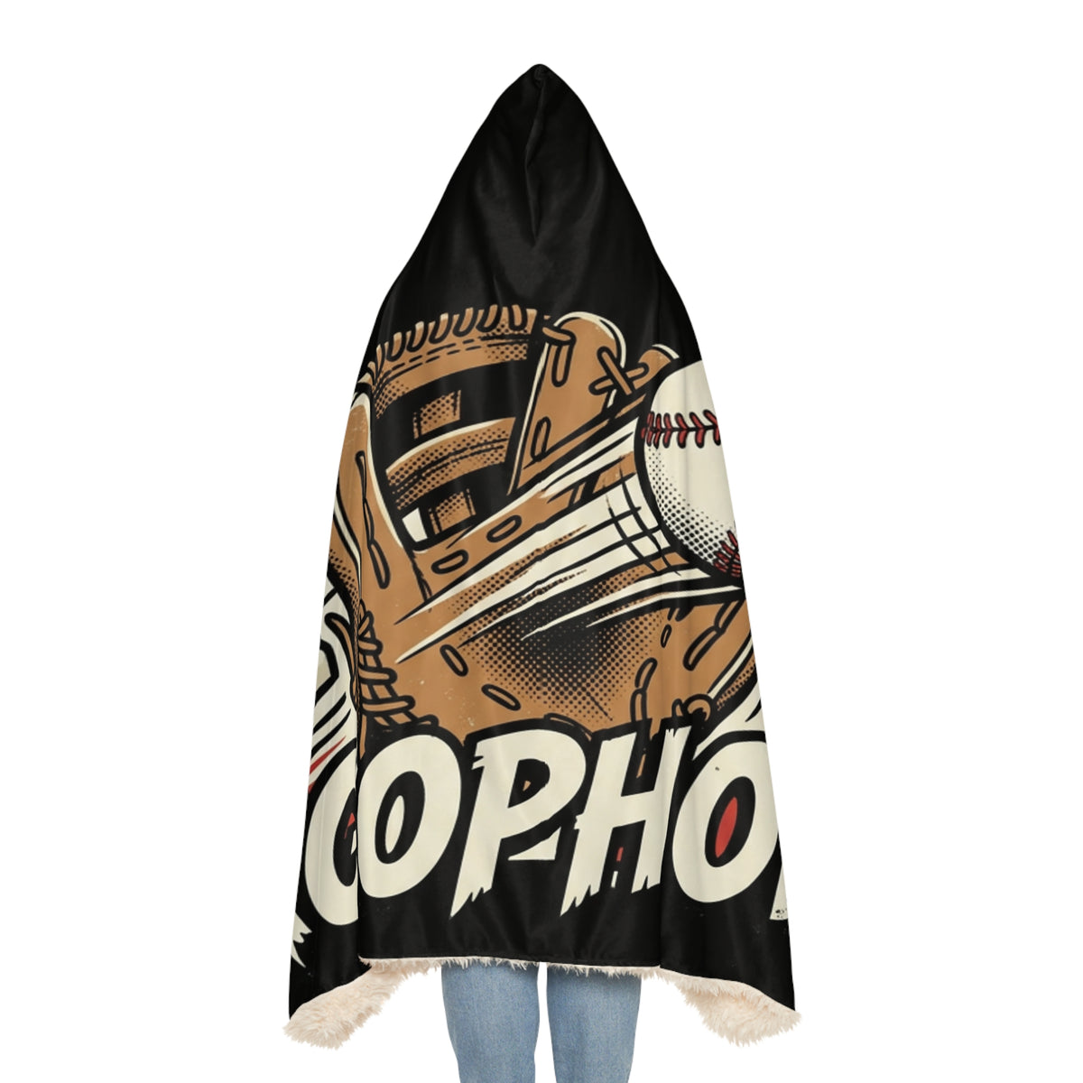 Hooded Blanket — Ergophobia Baseball Snuggle Throw