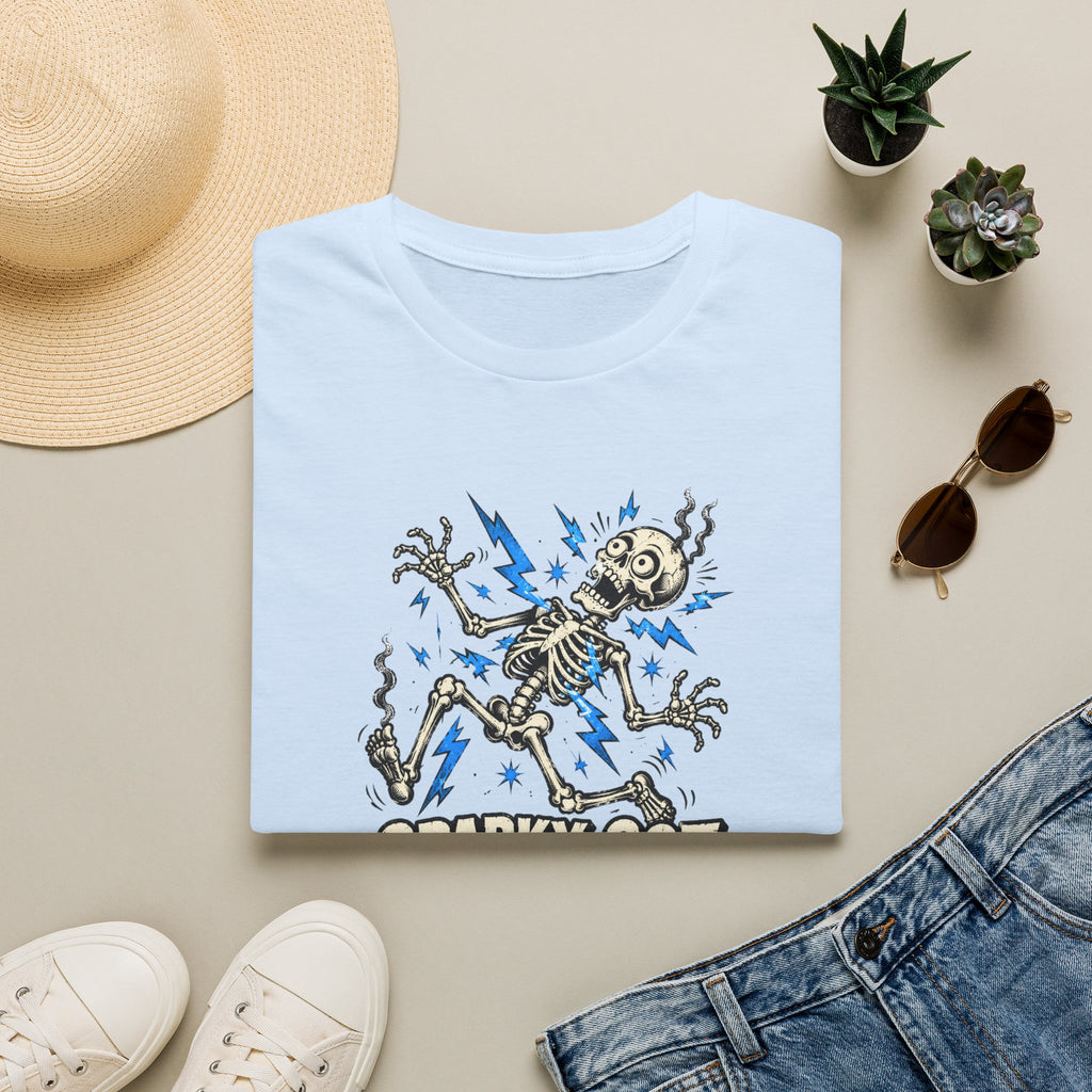 Sparky Got Zapped Skeleton Graphic T-Shirt