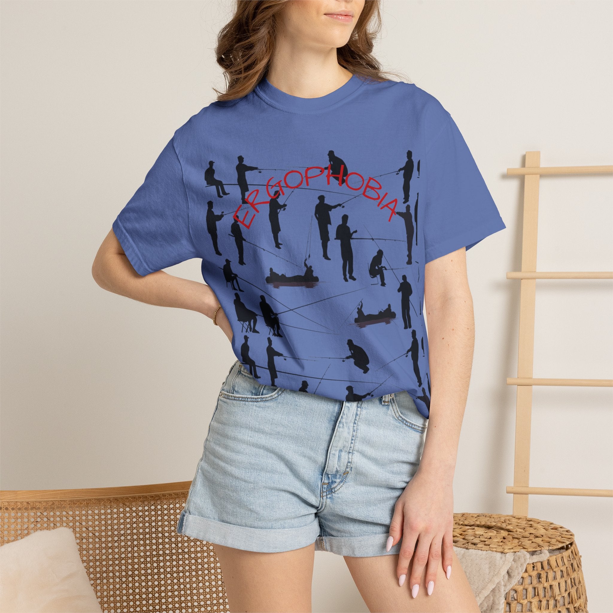 Different Styles of Fishing Garment-Dyed T-Shirt